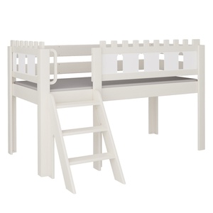 Lit Château mi-hauteur escalier DELUXE de Breuyn blanchi