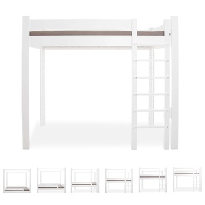 Lit évolutif 90x200cm 7 en 1 échelle frontale DESTYLE de Breuyn laqué blanc