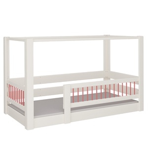 Lit Kubu baldaquin DELUXE de Breuyn blanchi-rouge