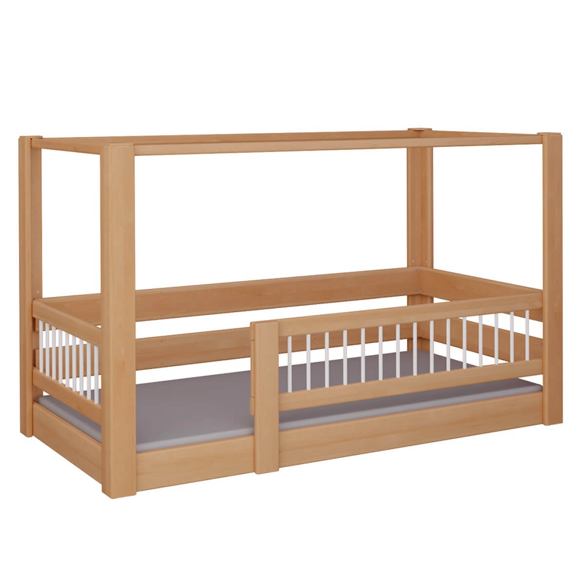 Lit Kubu baldaquin DELUXE de Breuyn naturel-blanchi