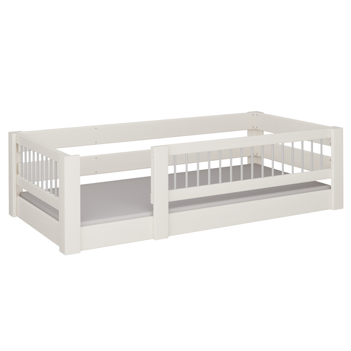 Lit Kubu bas DELUXE de Breuyn de Breuyn blanchi-gris