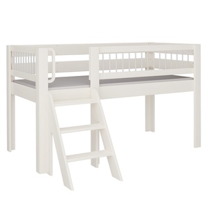 Lit Kubu mi-hauteur escalier DELUXE de Breuyn blanchi-gris