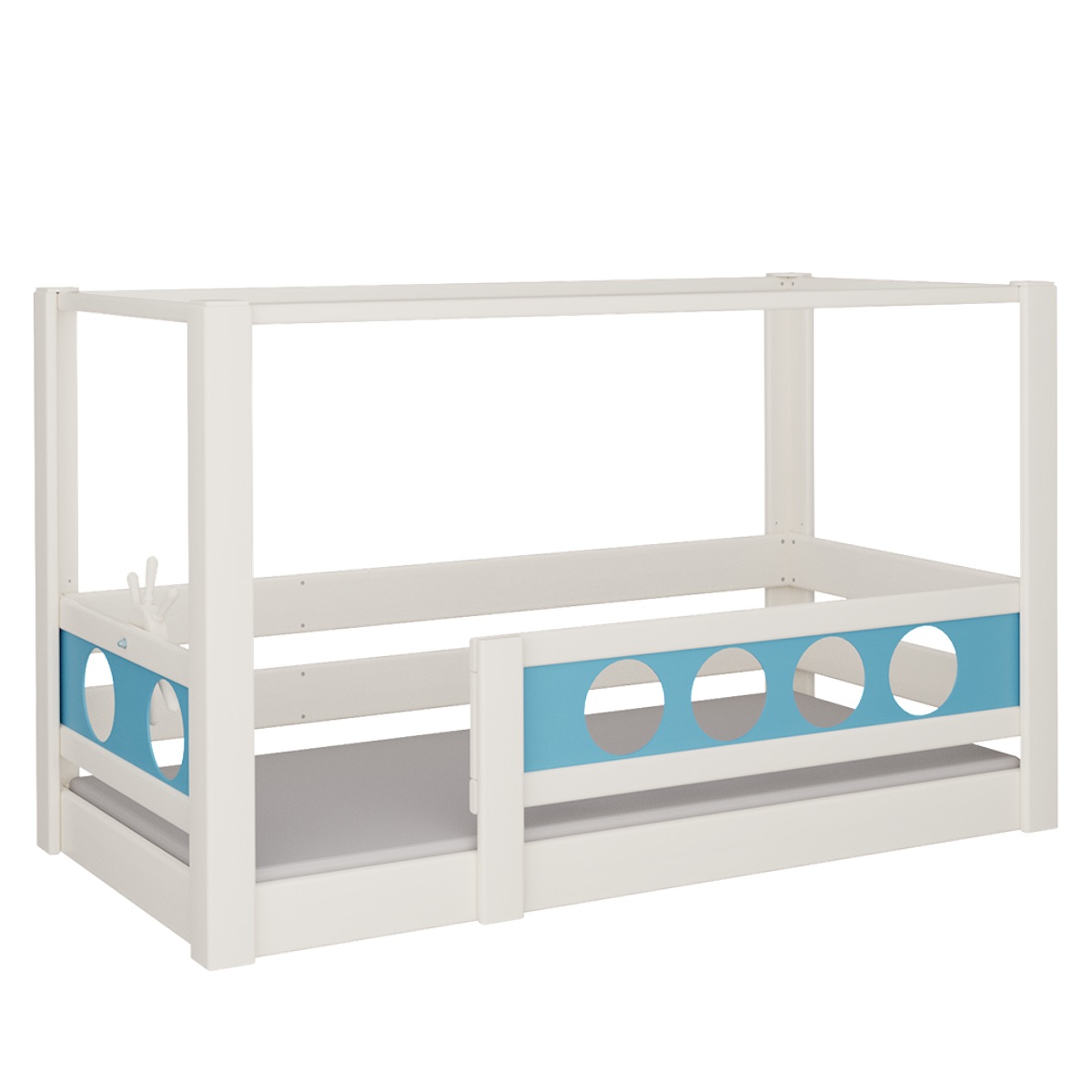 Lit Pirate baldaquin DELUXE de Breuyn blanchi-bleu