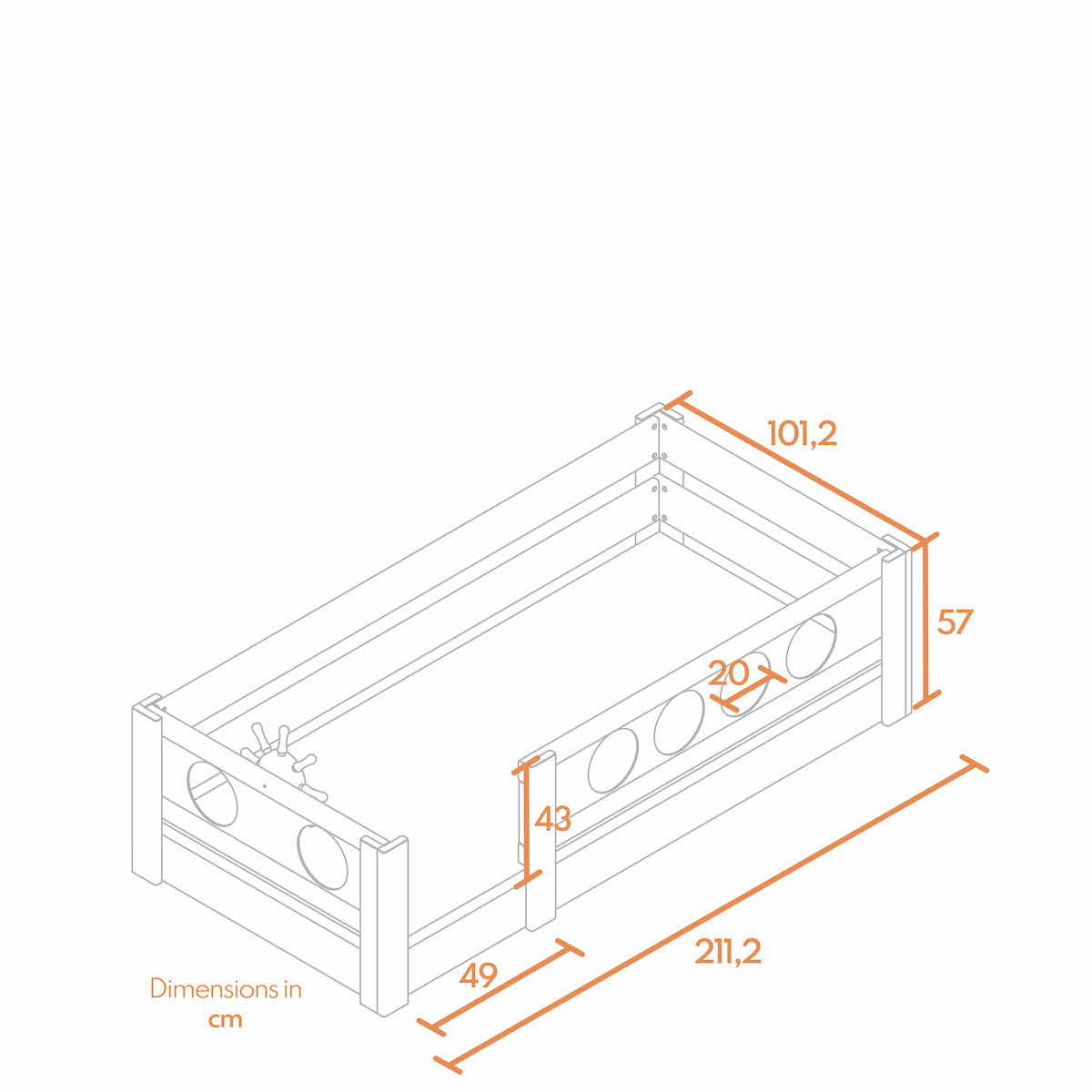 Lit Pirate bas DELUXE de Breuyn naturel-vert