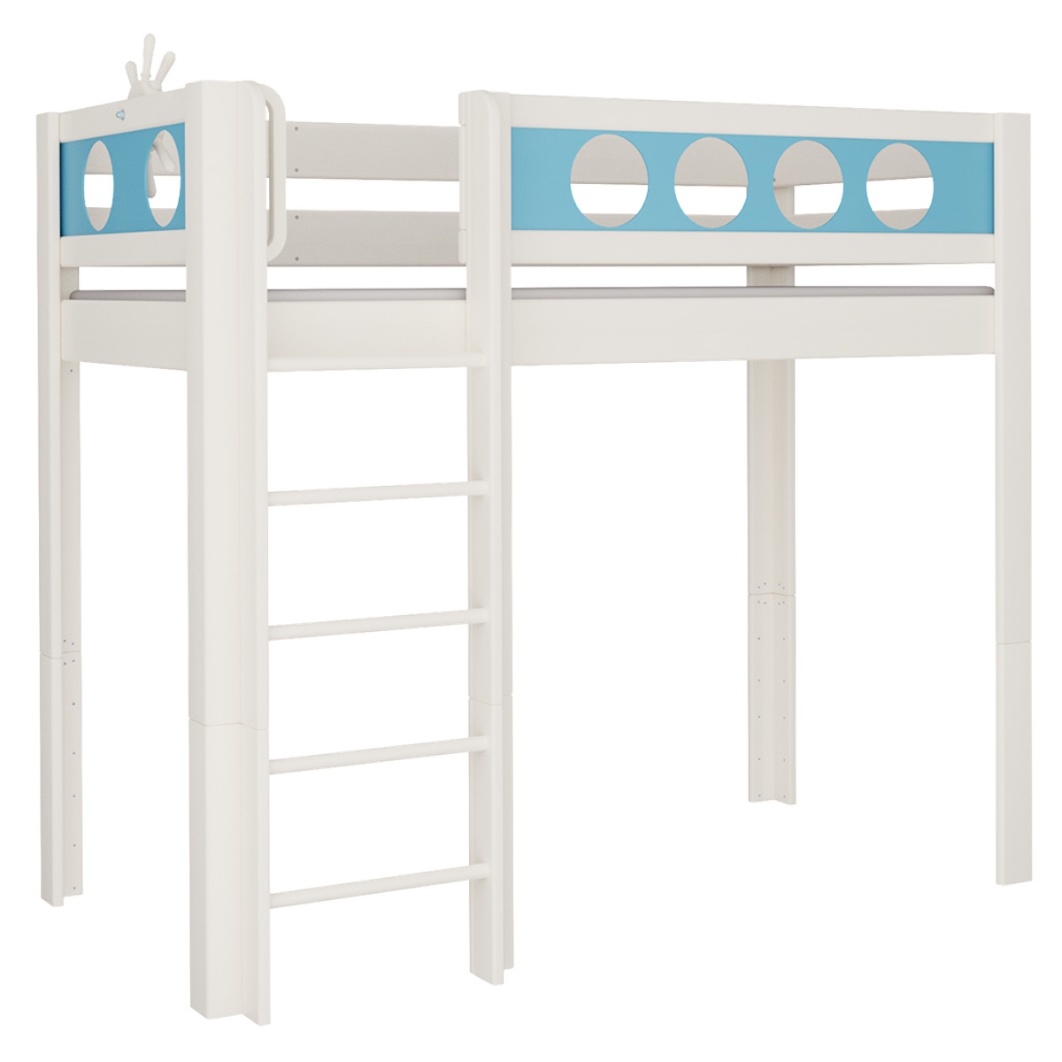 Lit Pirate mezzanine DELUXE de Breuyn blanchi-bleu