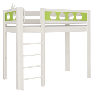 Lit Pirate mezzanine DELUXE de Breuyn blanchi-vert