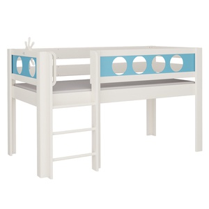 Lit Pirate mi-hauteur échelle DELUXE de Breuyn blanchi-bleu