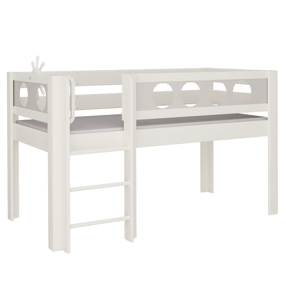 Lit Pirate mi-hauteur échelle DELUXE de Breuyn blanchi-gris