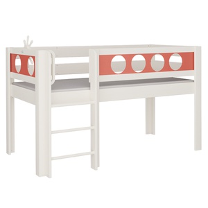 Lit Pirate mi-hauteur échelle DELUXE de Breuyn blanchi-rouge