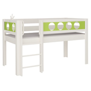 Lit Pirate mi-hauteur échelle DELUXE de Breuyn blanchi-vert