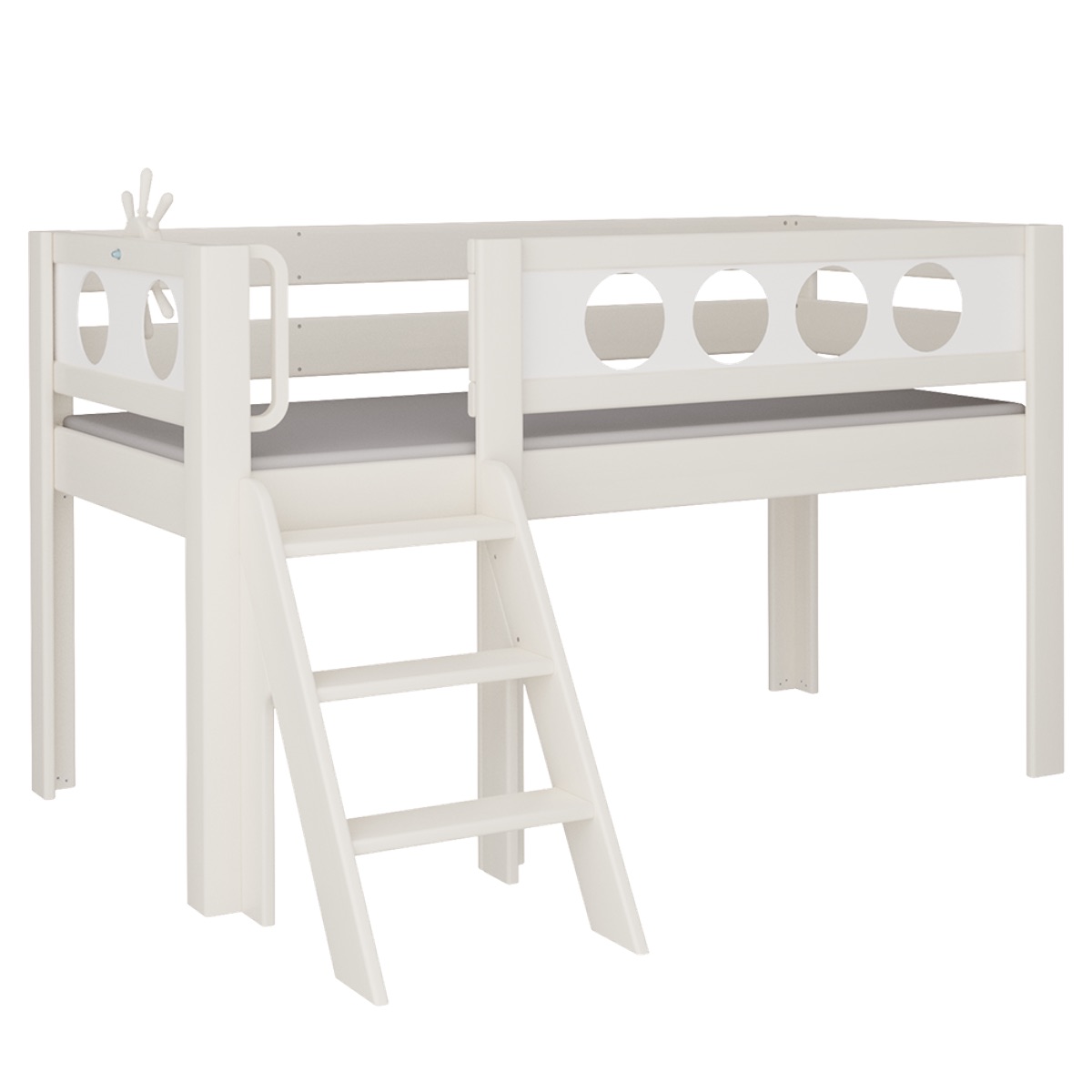 Lit Pirate mi-hauteur escalier DELUXE de Breuyn blanchi