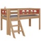 Lit Pirate mi-hauteur escalier DELUXE de Breuyn naturel-rouge