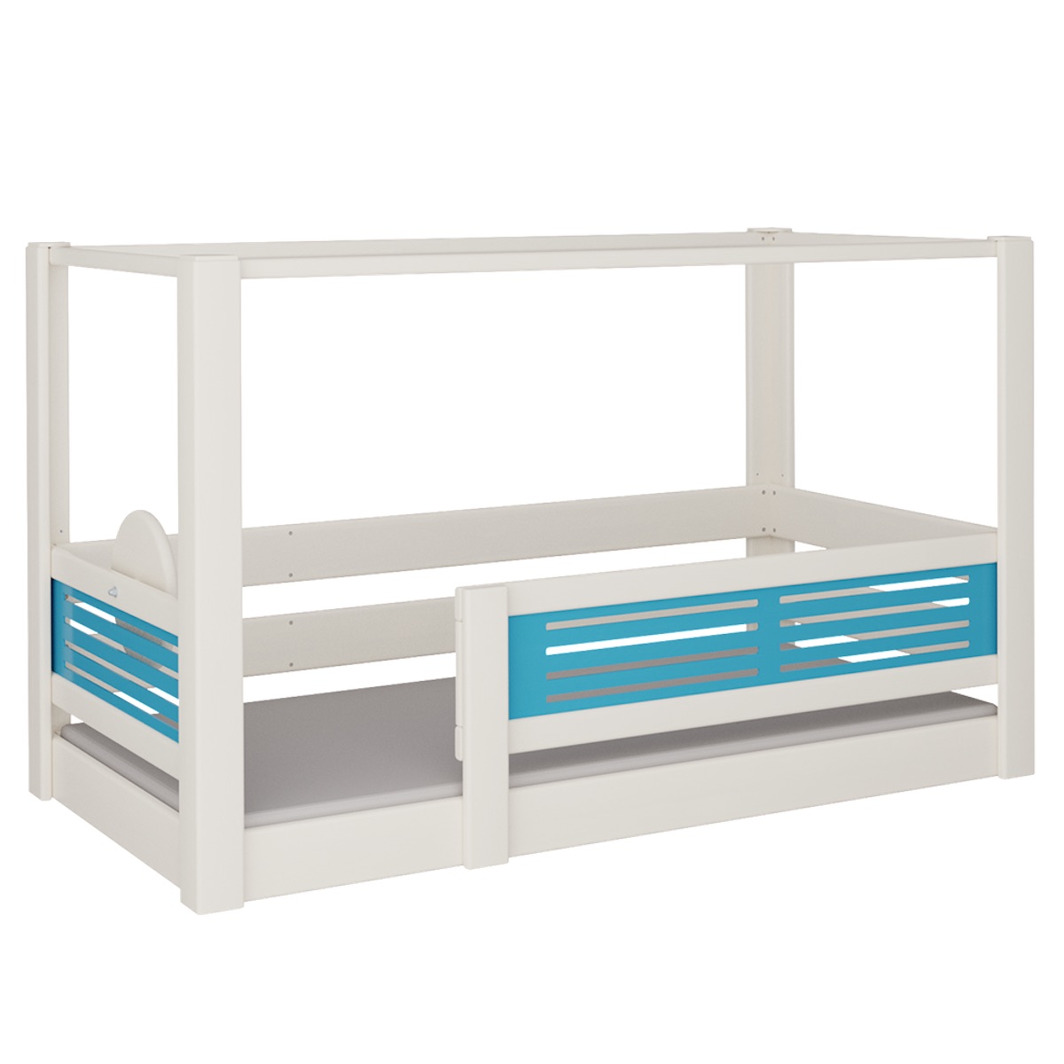 Lit Tatü baldaquin DELUXE de Breuyn blanchi-bleu