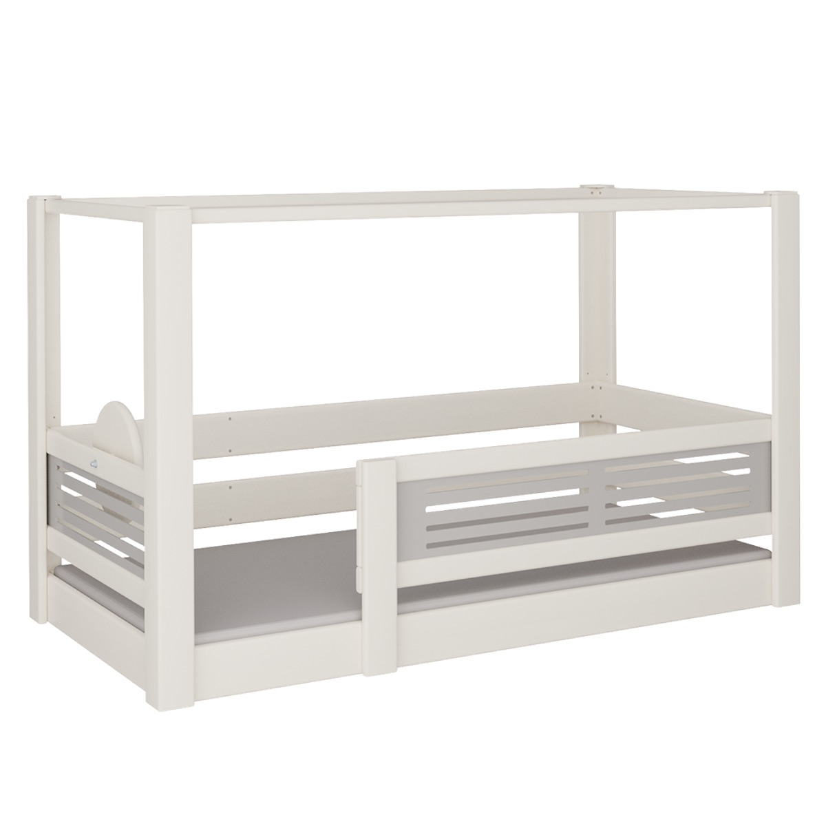 Lit Tatü baldaquin DELUXE de Breuyn blanchi-gris