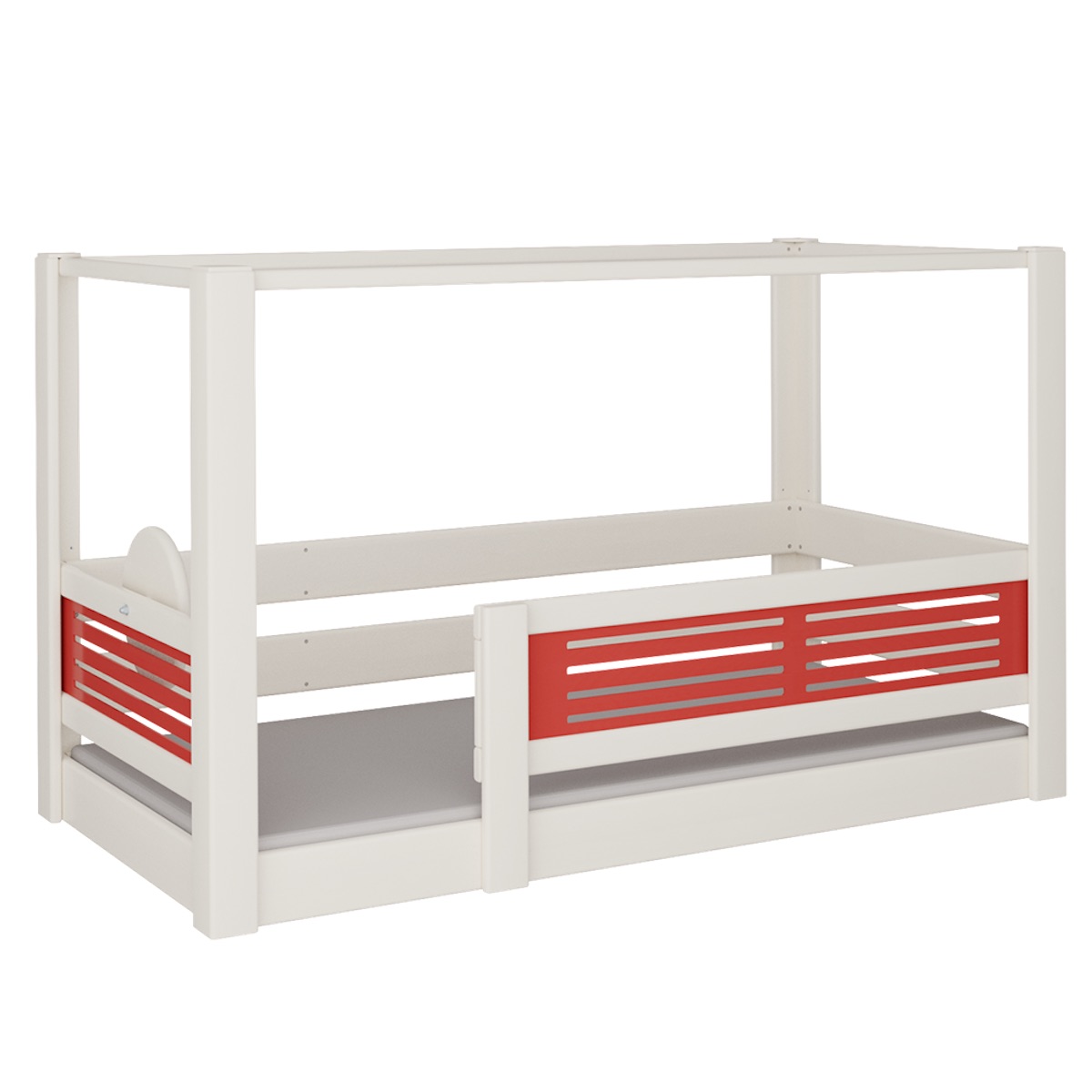 Lit Tatü baldaquin DELUXE de Breuyn blanchi-rouge