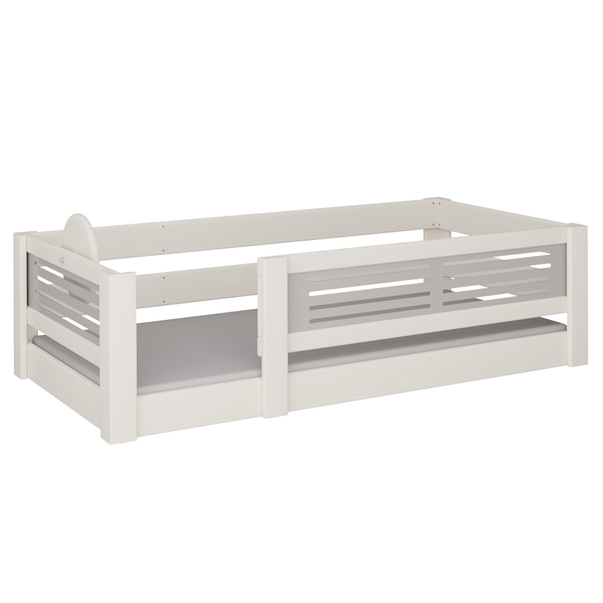 Lit Tatü bas DELUXE de Breuyn blanchi-gris