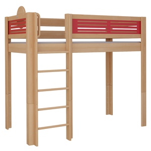 Lit Tatü mezzanine DELUXE de Breuyn naturel-rouge