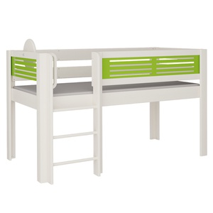 Lit Tatü mi-hauteur échelle DELUXE de Breuyn blanchi-vert