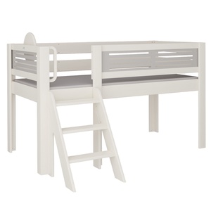 Lit Tatü mi-hauteur escalier DELUXE de Breuyn blanchi-gris