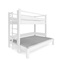Lits superposés Twin-over-full barrière inférieur 90-140x200 cm DESTYLE de Breuyn laqué blanc