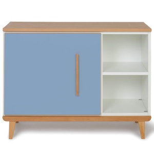 Little furniture 1 door 2 niches NADO Retro beech capri blue