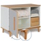 Little furniture 1 door 2 niches NADO Retro beech manhattan grey