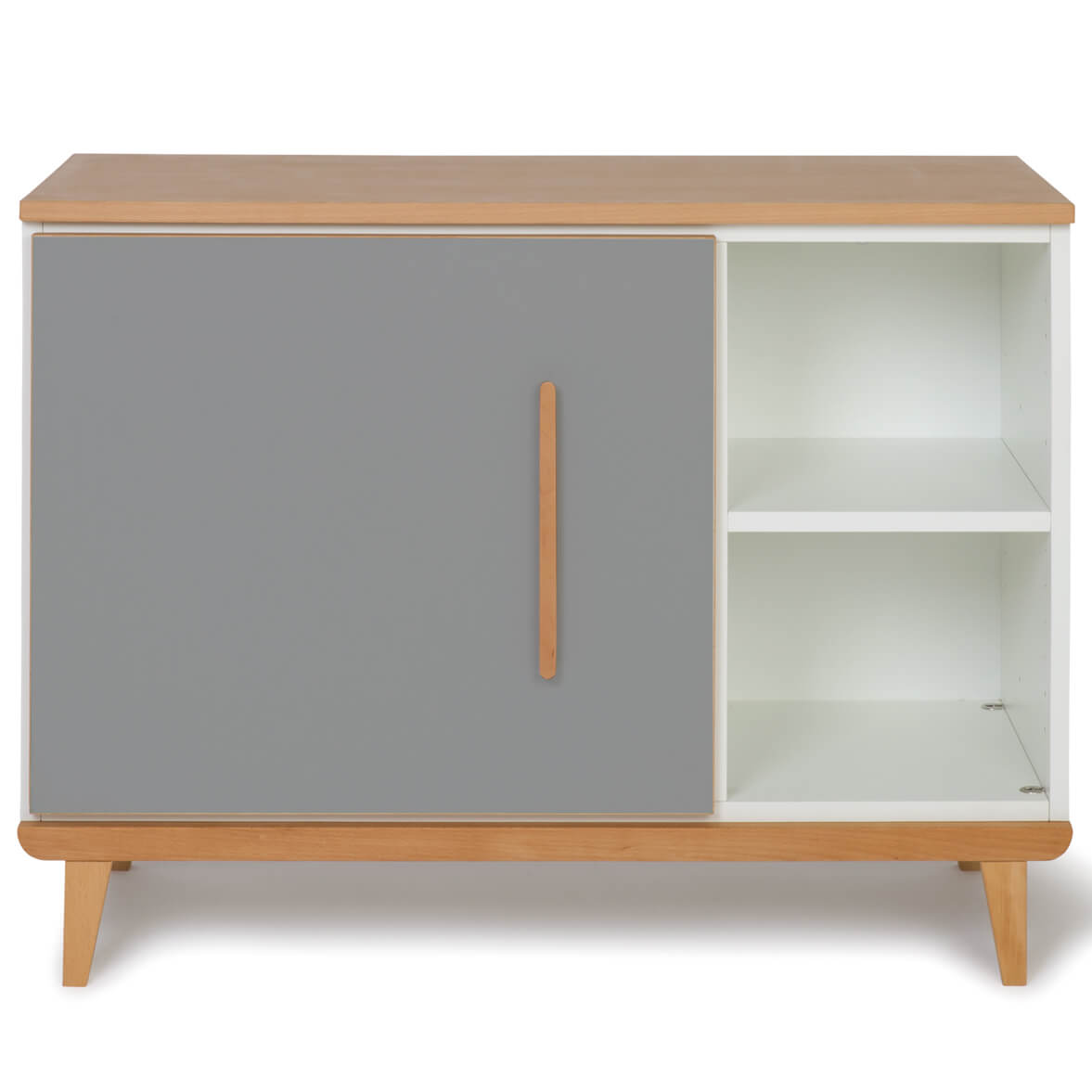 Little furniture 1 door 2 niches NADO Retro beech slate grey
