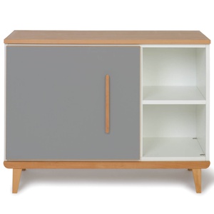 Little furniture 1 door 2 niches NADO Retro beech slate grey