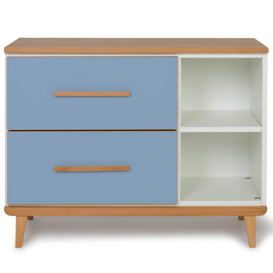Little furniture 2 doors 2 niches NADO Retro beech capri blue