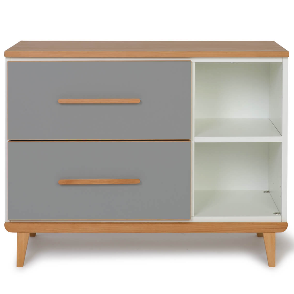 Little furniture 2 doors 2 niches NADO Retro beech slate grey