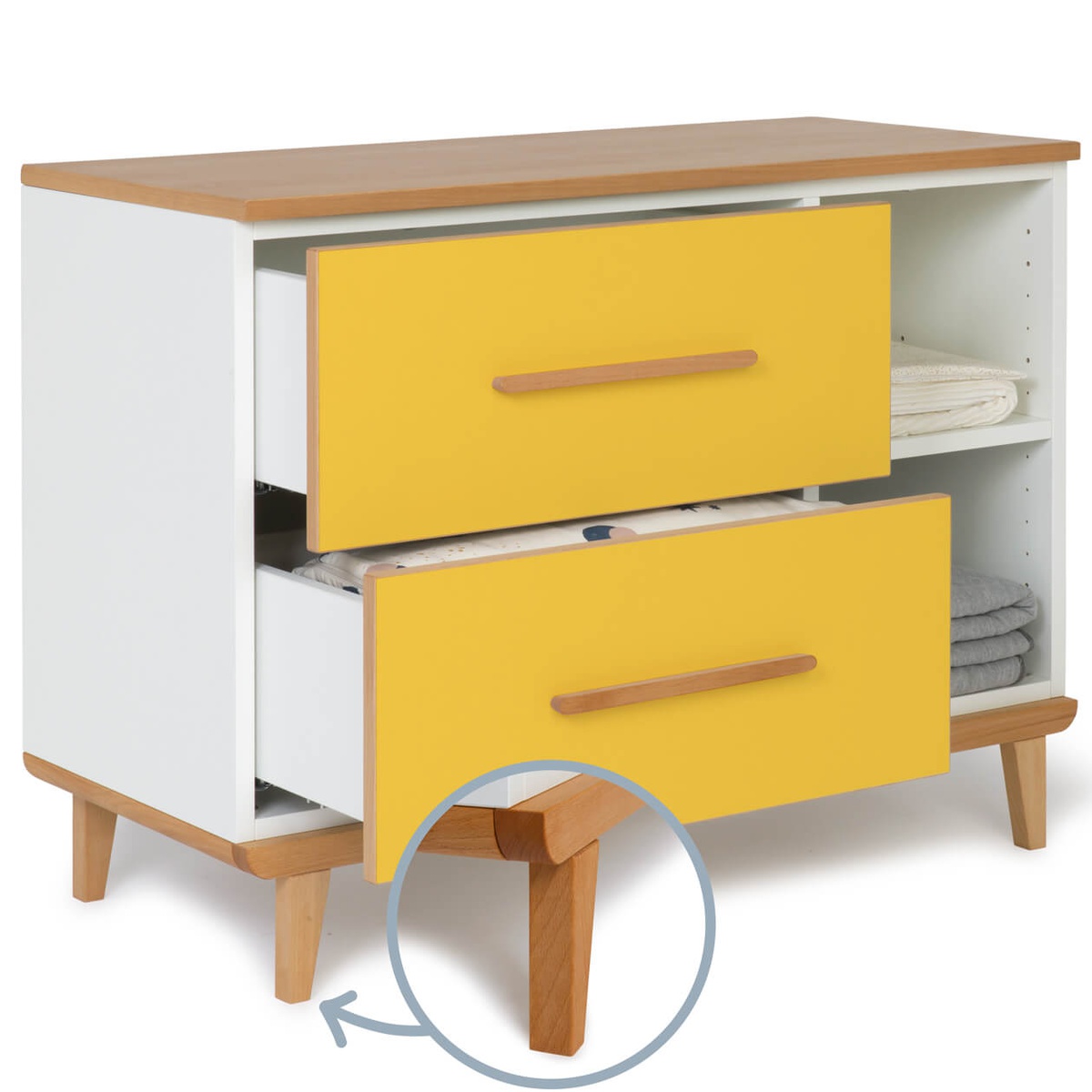 Little furniture 2 doors 2 niches NADO Retro beech sunshine yellow
