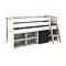 Loft bed half-height-shelf KASVA solid beech white lacquered 
