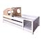 Lounger low-cabinet oak KASVA solid beech white varnished