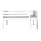 Mid-sleeper bed 90x200cm inclined ladder KASVA beech white lacquered