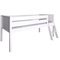 Mid-sleeper bed 90x200cm inclined ladder KASVA beech white lacquered