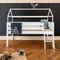 Mid-sleeper bed cabin KASVA beech white lacquered