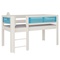 Mid-sleeper bed Tatü straight ladder DELUXE de Breuyn whitened-blue