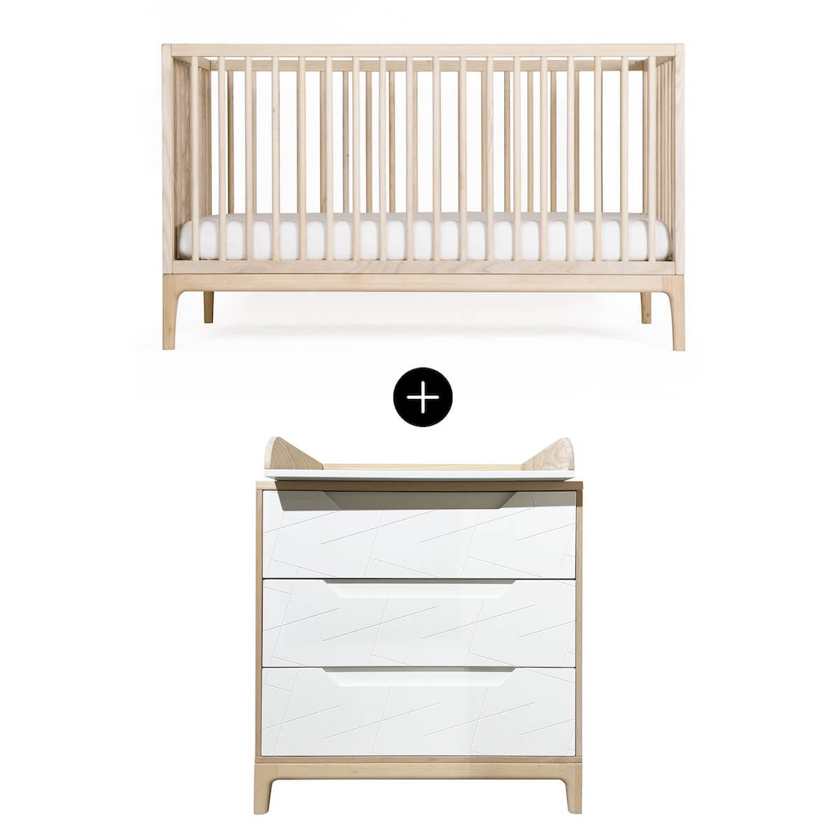 Pack chambre bébé KERA laquée blanc