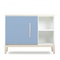 Petit meuble 1 porte 2 niches NADO Curve finition frêne capri blue