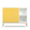 Petit meuble 1 porte 2 niches NADO Curve finition frêne sunshine yellow