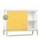 Petit meuble 1 porte 2 niches NADO Curve finition frêne sunshine yellow