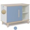 Petit meuble 1 porte 2 niches NADO Retro finition frêne capri blue