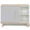 Petit meuble 1 porte 2 niches NADO Retro finition frêne manhattan grey