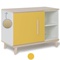 Petit meuble 1 porte 2 niches NADO Retro finition frêne sunshine yellow