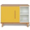 Petit meuble 1 porte 2 niches NADO Retro finition hêtre sunshine yellow