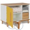 Petit meuble 1 porte 2 niches NADO Retro finition hêtre sunshine yellow