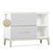 Petit meuble 2 tiroirs 2 niches NADO Curve finition frêne manhattan grey