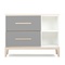 Petit meuble 2 tiroirs 2 niches NADO Curve finition frêne slate grey