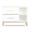 Petit meuble 2 tiroirs 2 niches NADO Curve finition frêne white