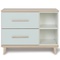Petit meuble 2 tiroirs 2 niches NADO Retro finition frêne mint